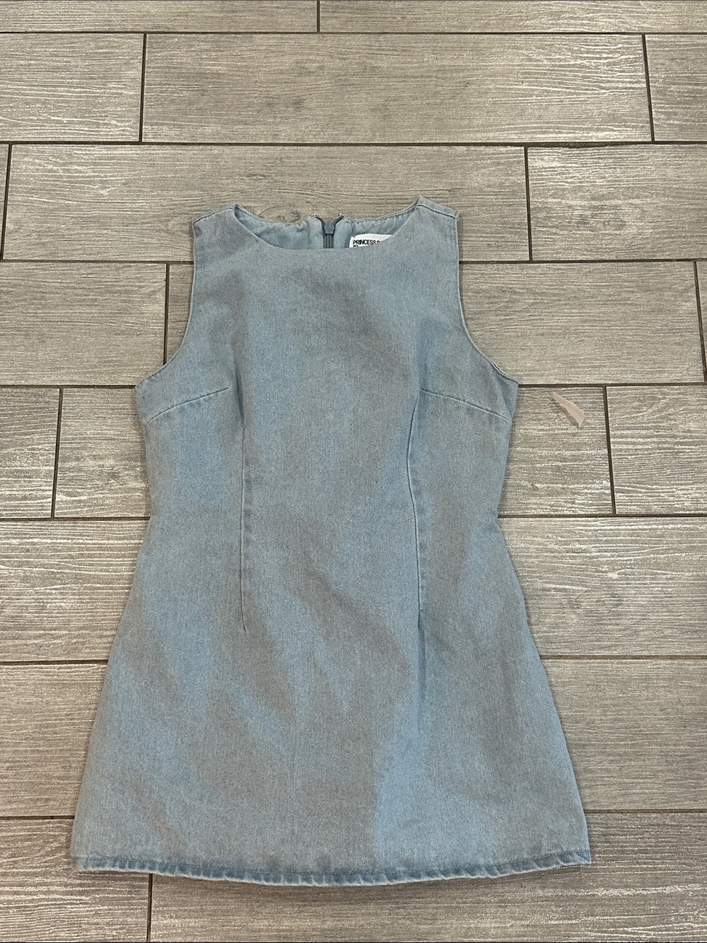 Princess Polly Ainsleigh Shift Denim Romper Light Wash New! - Picture 7 of 10